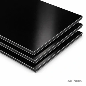 ALU-BOND - čierny RAL 9005 mat/mat