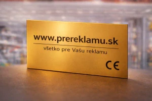 Alucast - hliníkový gravírovací plech - zlatý/čierny matný