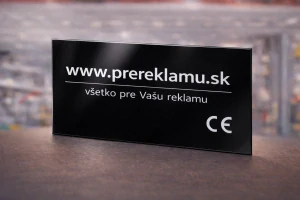 Alucast - hliníkový gravírovací plech - čierny/biely lesklý