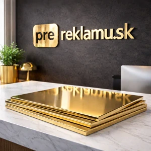 Plexisklo (akryl PMMA) - zlaté zrkadlové extrudované