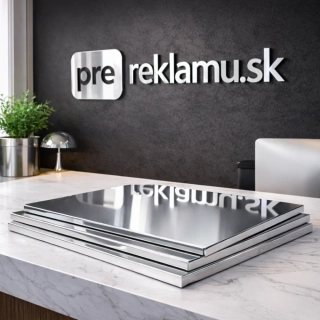 Plexisklo (akryl PMMA) - strieborné zrkadlové extrudované